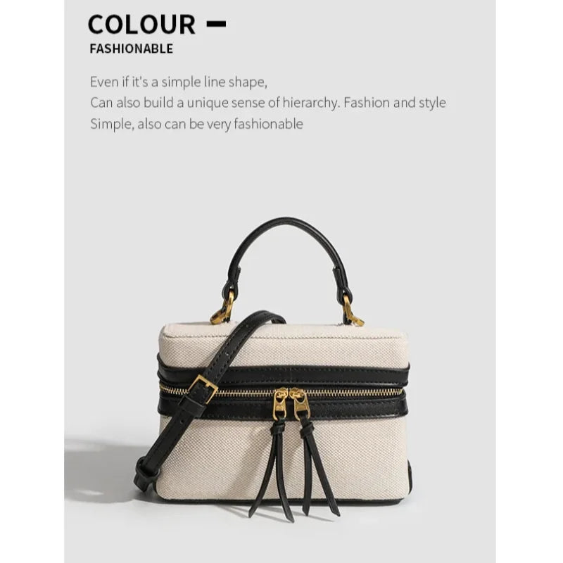 Fashion Box Women Handbags Designer Thick Canvas Shoulder Crossbody Bags Casual Spring and summer Small Purses 2025
