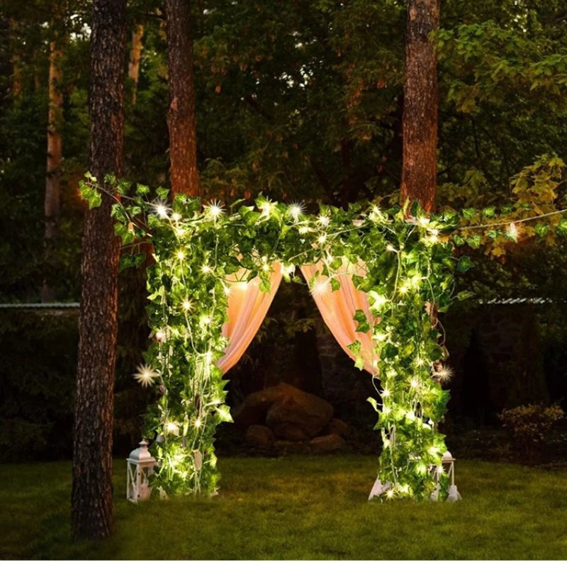 Fairy Lights 7M 50LEDS/12M 100LEDS Solar Lights Maple Leaf Waterproof Outdoor Garland Solar Lamp Christmas for Garden Decoration