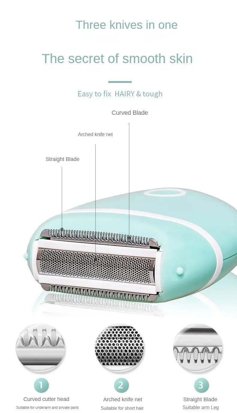 Waterproof Hair Removal Machine Trimmer Knife Tip Women Whole Body Washable Armpit Hair And Leg Hair Without Black Spots
