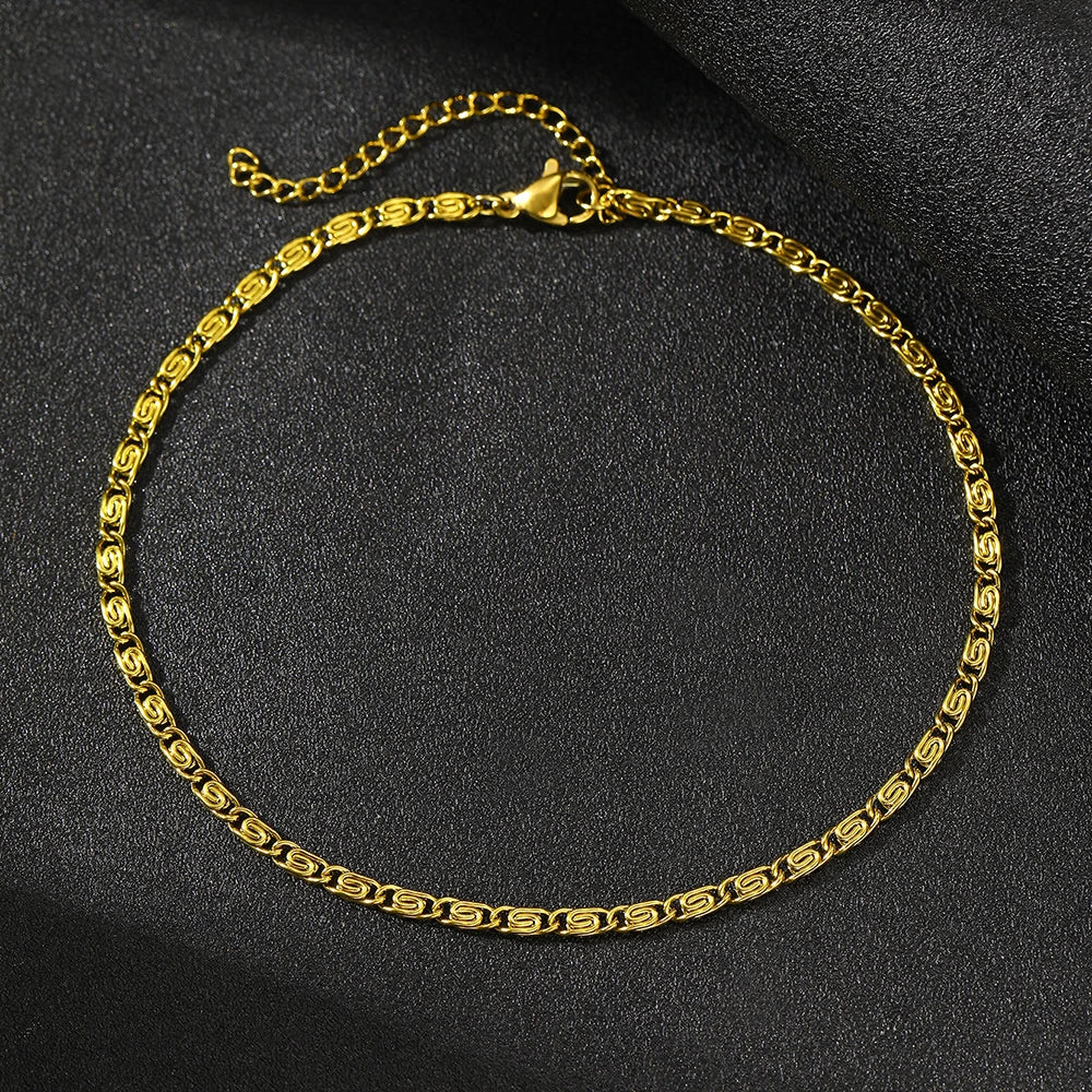 Stainless steel anklet Premium sense of simplicity small delicate anklet New popular light luxury chain anklet For Women Jewelry