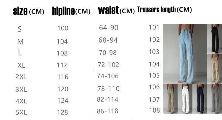 summer spring 2025 New Men's Cotton Linen Pants Male Autumn New Breathable Solid Color Linen Trousers Fitness Streetwear S-3XL