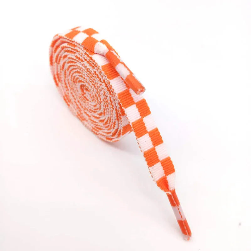 1 Pair Checkered Grid Shoelaces Super Quality Flat Shoe laces Shoelaces for Athletic Running Sneakers Shoes Boot Strings