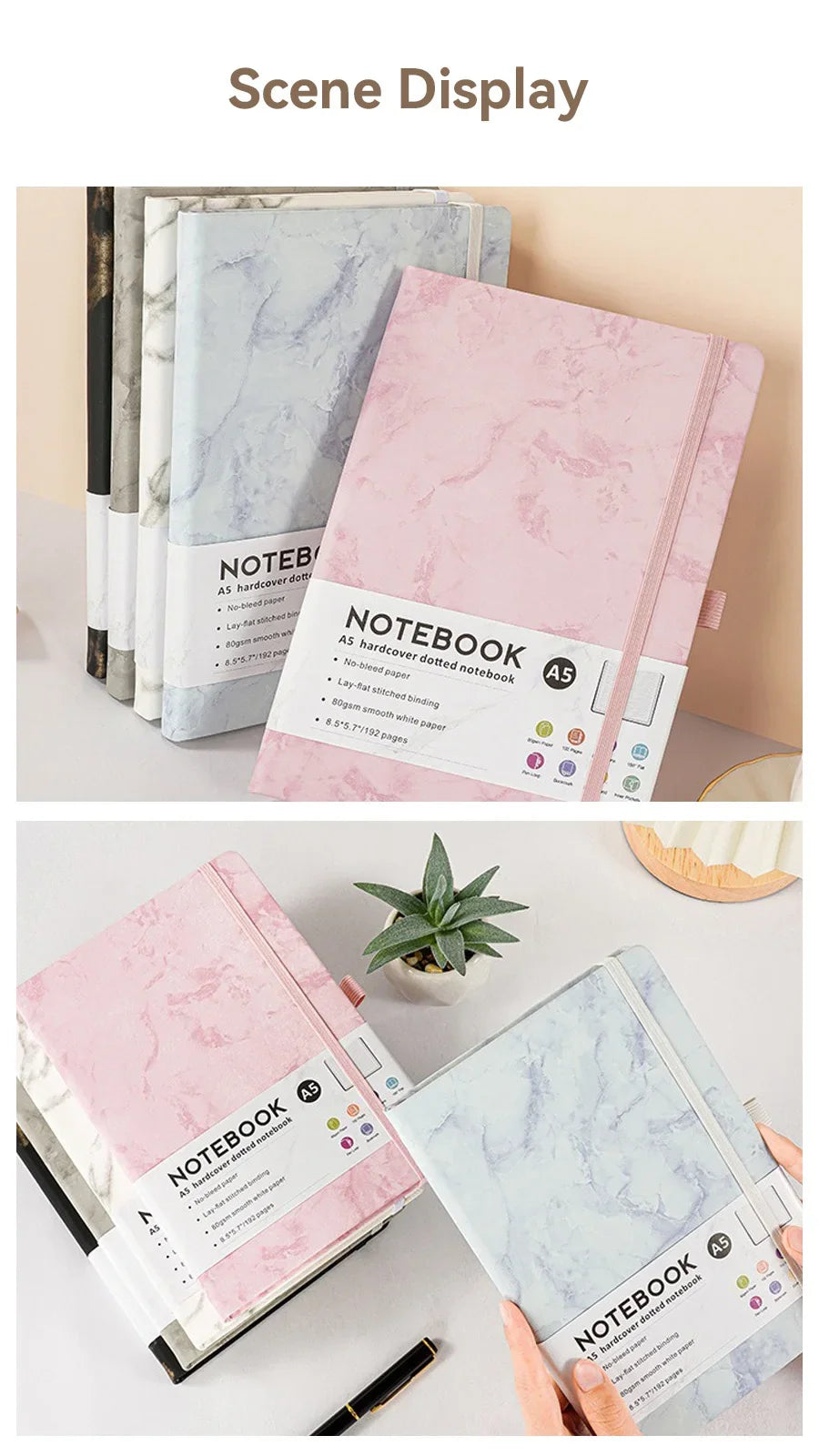 Hard Cover Sketchbook Strap Notebook A5 Lined Stationery Notebooks and Journals Diary Writing Pads Office School Supplies