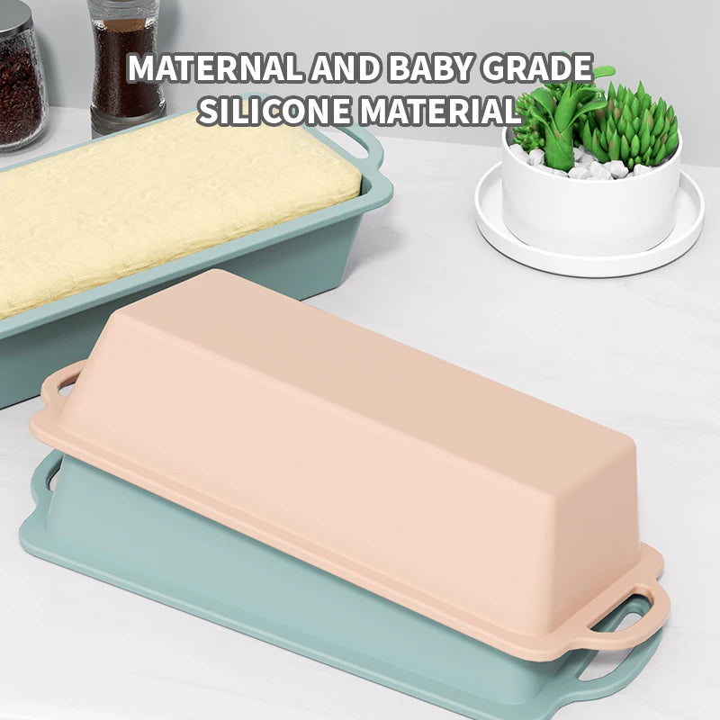 Silicone Loaf Pan Food Grade Nonstick Silicone Metal Reinforced Frame Bread Molds for Baking Banana Bread Meat Loaf Pound Cake