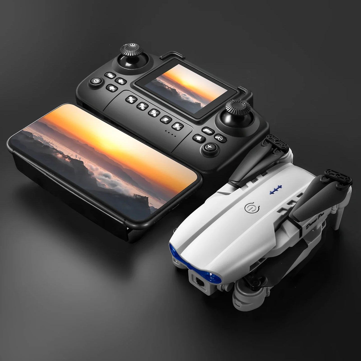 Newest E88 E99D Screen-controlled Lighting Mini Drone 4K 2 Camera Optical Flow Remote Control Aircraft Mavic Air 2