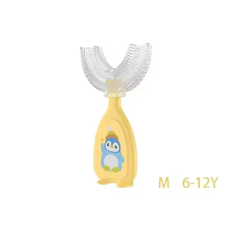 360 Degree U-Shaped Kids Toothbrush Soft Silicone Bristles Waterproof Oral Care Teeth Whitening Children's Health Brush