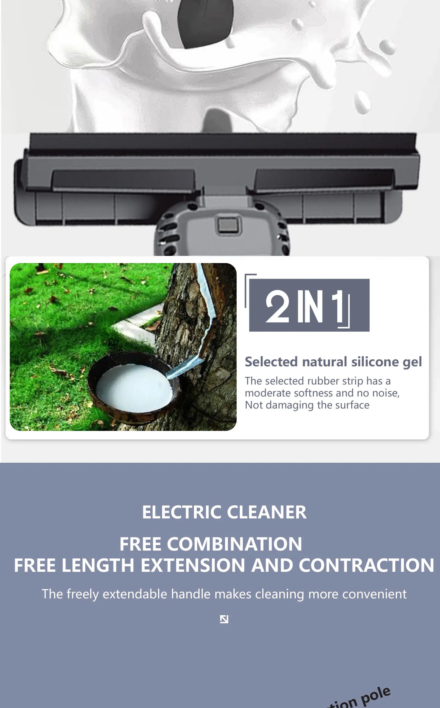 Window Cleaner Electric Glass Handheld Cordless Window Cleaning Tools Multifunctional Wireless USB Rechargeable Vacuum Cleaner