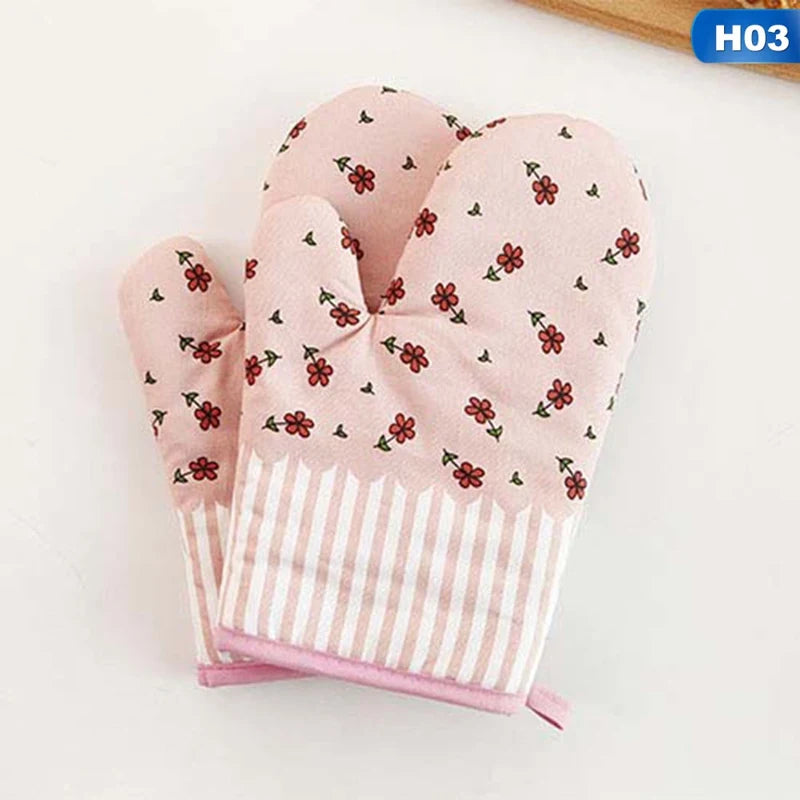 1Pcs Hot Oven Mitts Baking Anti-Hot Gloves Pad Oven Microwave Insulation Mat Baking Kitchen Tools