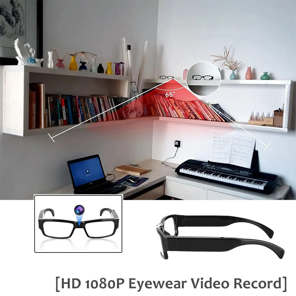 New Glasses With 1080P Outdoor Sports Camera Mini Wifi Intelligent Headset Glasses 110 Wide Angle Lens APP Control Action Camera