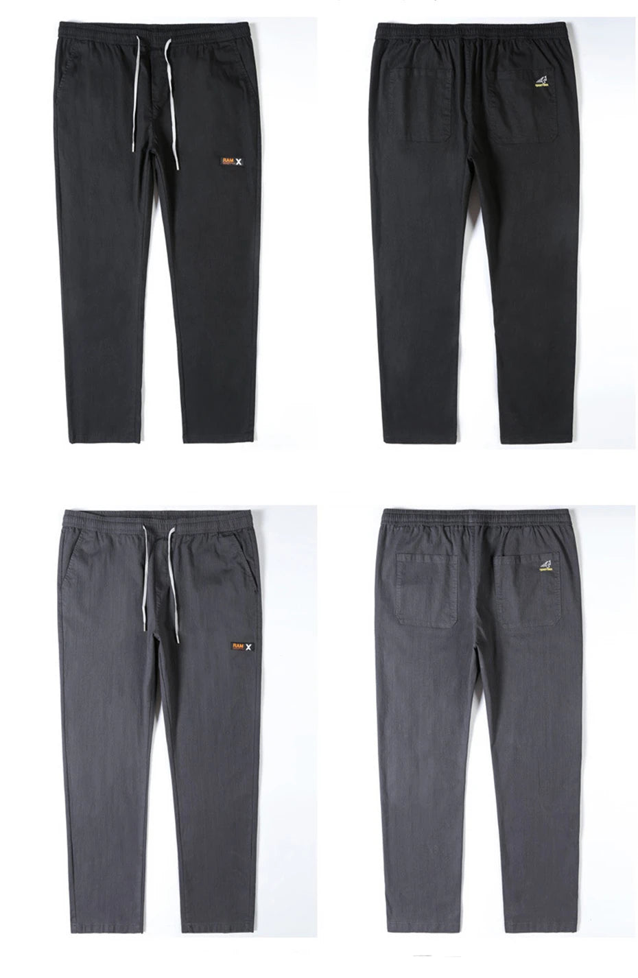 Plus Size 12XL Pants Men Casual Trousers Elastic Waist Straight Pants Male Fashion Grey Black Pants Big Size 10XL 12XL