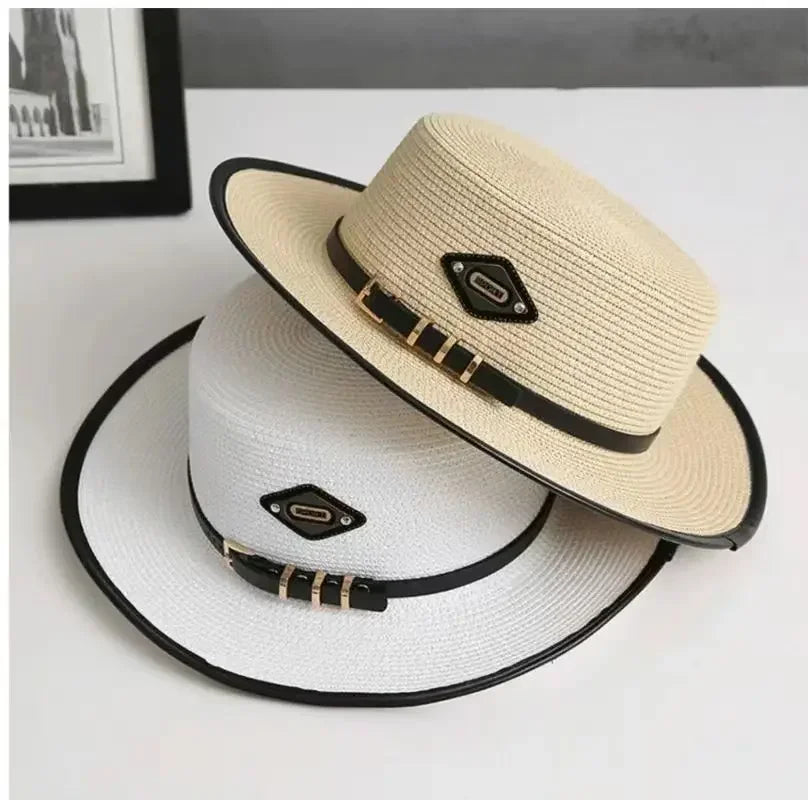 new Summer Hats for Women Wide Brim Casual Beach Sun Hat Women Summer Straw Hat Sunscreen Block UV Protection Panama Bow Cap