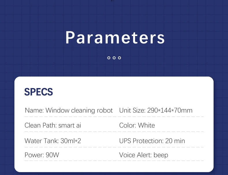 Robotic Window Cleaner Washing Windows Robot with Spray ,Two Water Tank,Spin Mop,5600Pa,Remote control, Home Robot Washer Glass