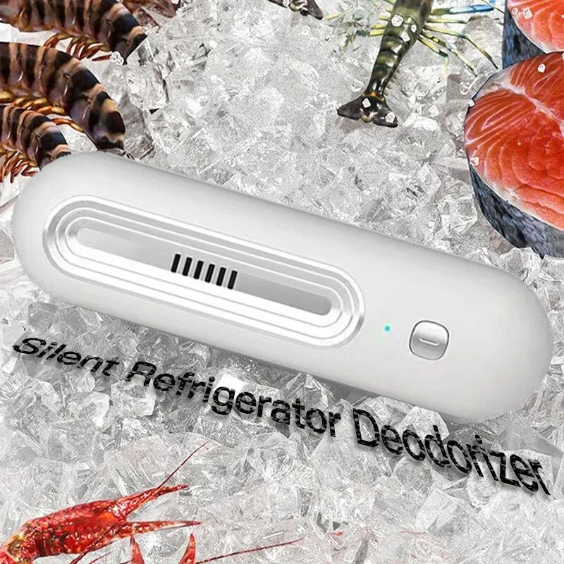 Multi-Functional Air Purifier & Deodorizer for Refrigerator, Car, Pet Area, Toilet - Eliminates Odors and Extends Food Freshness