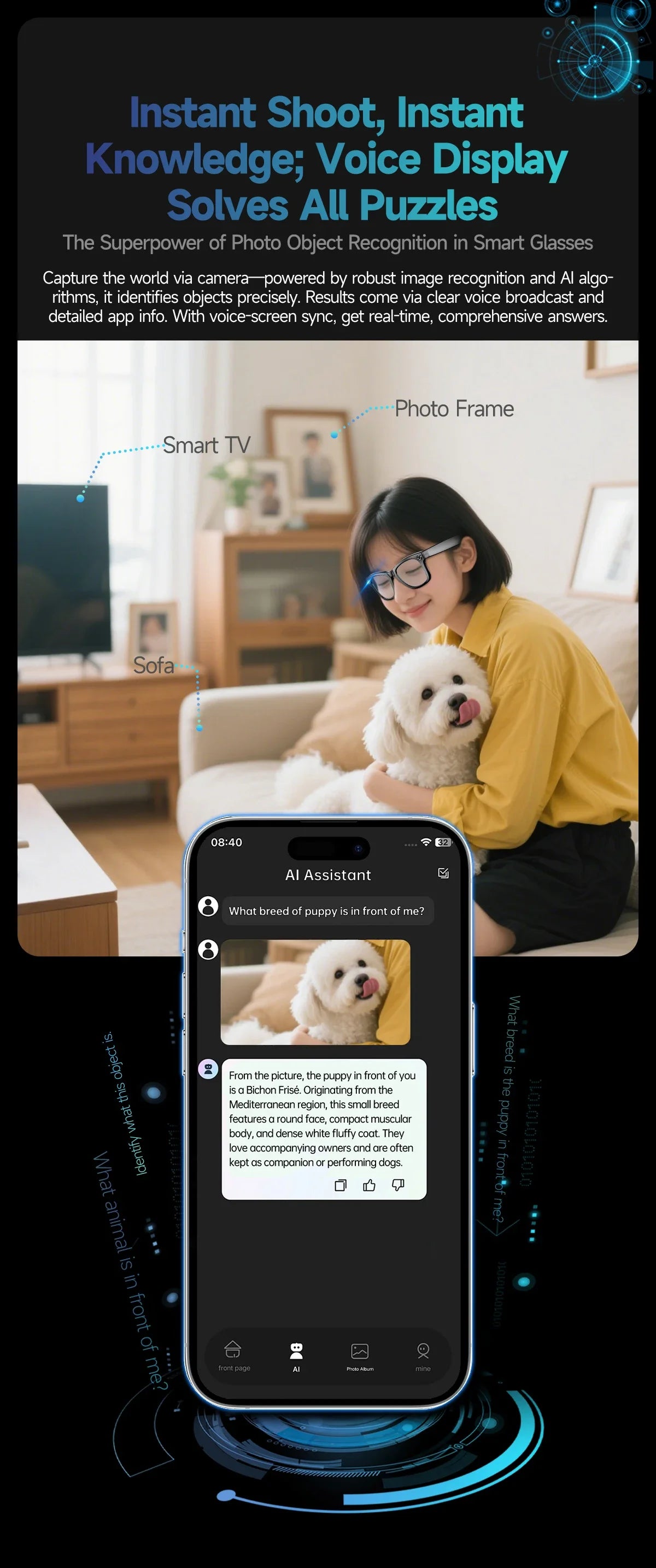 2025 New Upgrade smart glasees With Camera Video Recording AI Photo Recognition Bluetooth Call Translation Voice Sunglasses Man