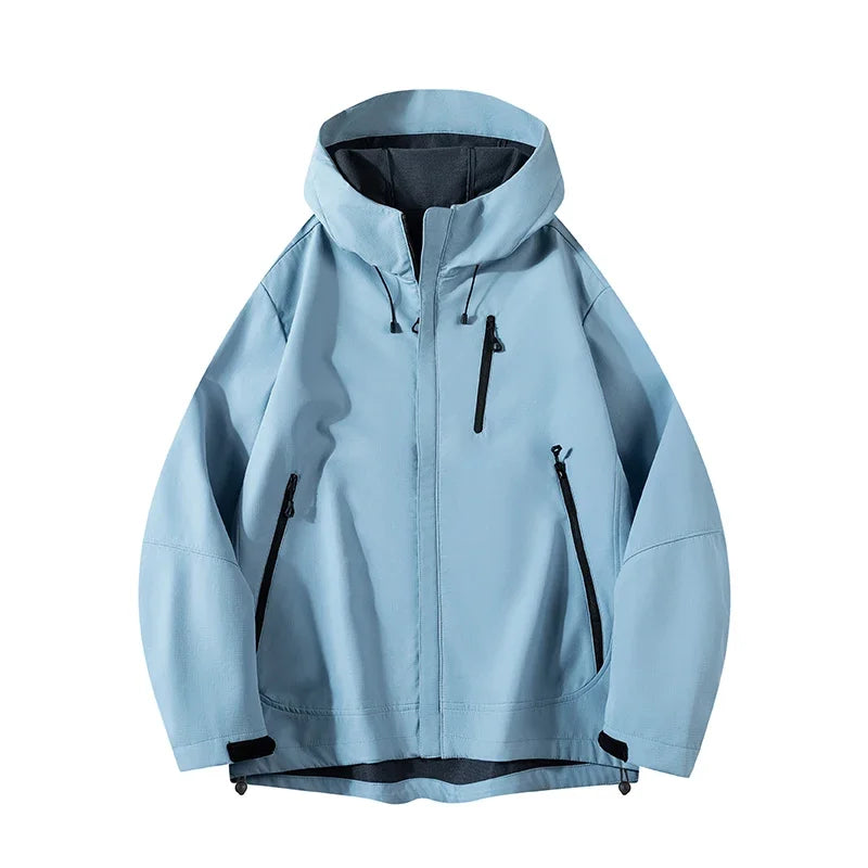 New Men Outdoor Jackets Men Spring Casual Hooded Jacket Coats Mens Autumn Waterproof Fashion Brand Windbreaker Jackets Male 3XL