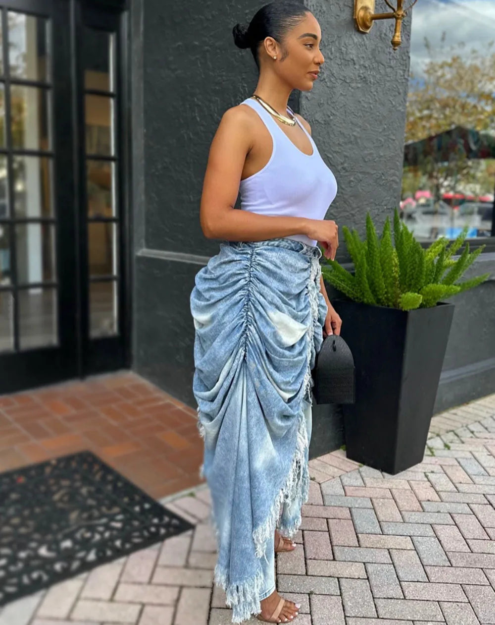 Women Solid Jeans Pants Denim Pleated Trousers Fuzzy Edge Full Lenth Mid Waist Zipper Straight Y2k Streetwear Casual 2026 Spring
