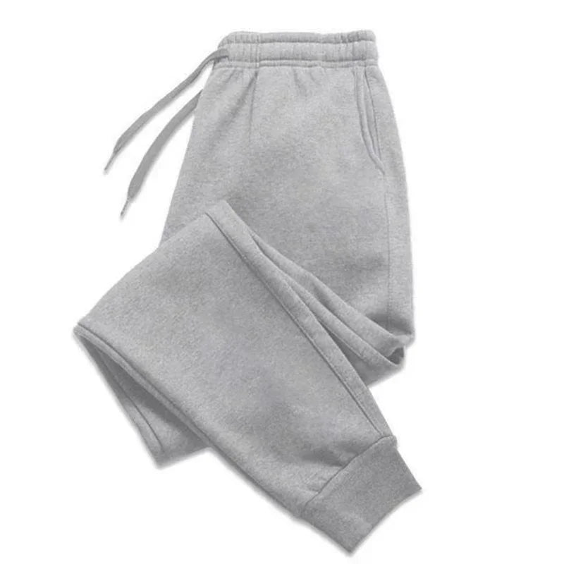 New Plus Size Men's Sweatpants 2XL 3XL Sportswear Elastic Waist Casual Baggy Pants Black Grey Cotton Joggers Male Loose Trousers