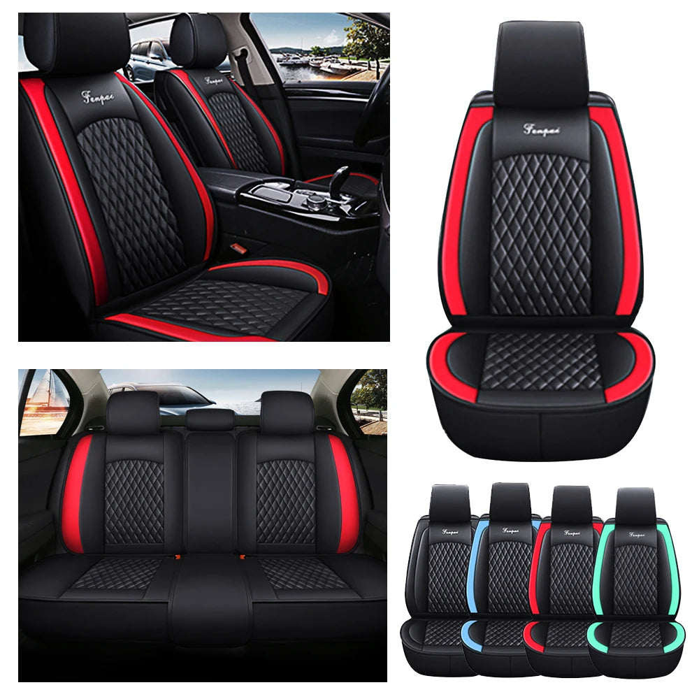 Black Red Car Seat Covers  5-Seats Protection Cushion Ct0008  Universal Seat Cover