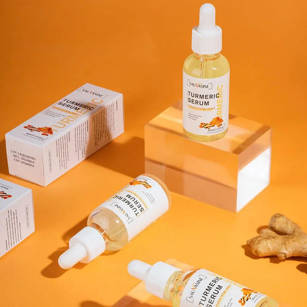 Turmeric Essence Serum Essential Oil Organic Moisturizing Smooth Skin Spot Reducing Fine Lines Turmeric Face Care Oil 30ml