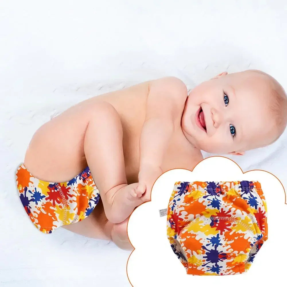 5PC Waterproof Reusable Cotton Baby Training Pants Infant Shorts Underwear Cloth Baby Diaper Nappies Panties Nappy Changing