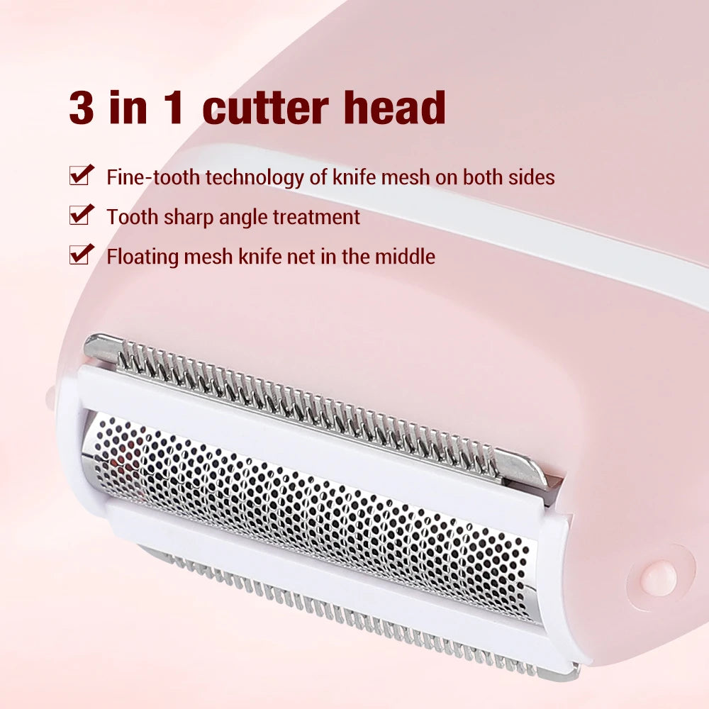 3 in 1 Hair Removal Machine Painless Epilator Women's Electric Shaver Bikini Private Parts Armpit Whole Body Shaving Depilation