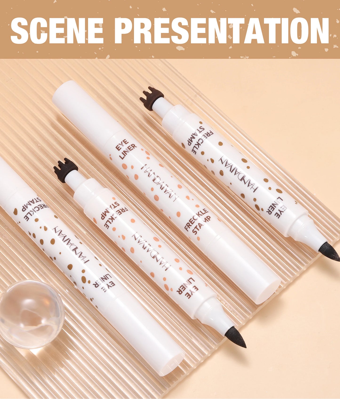 Double Head Concealer Pen Waterproof Long Lasting Freckle Stamp Eyeliner Quick Dry Natural Cover Pencil Life Like Makeup