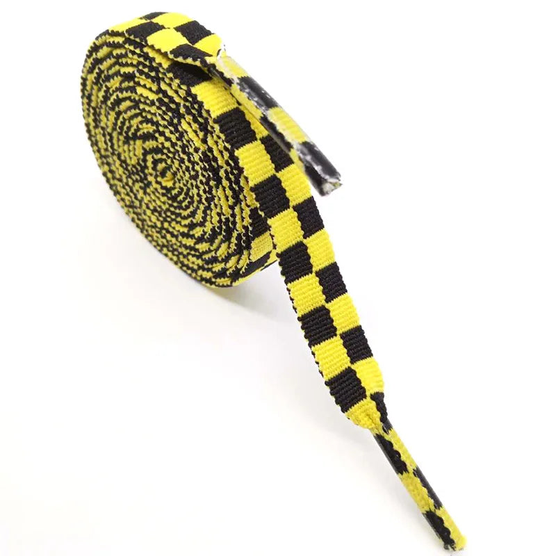 1 Pair Checkered Grid Shoelaces Super Quality Flat Shoe laces Shoelaces for Athletic Running Sneakers Shoes Boot Strings