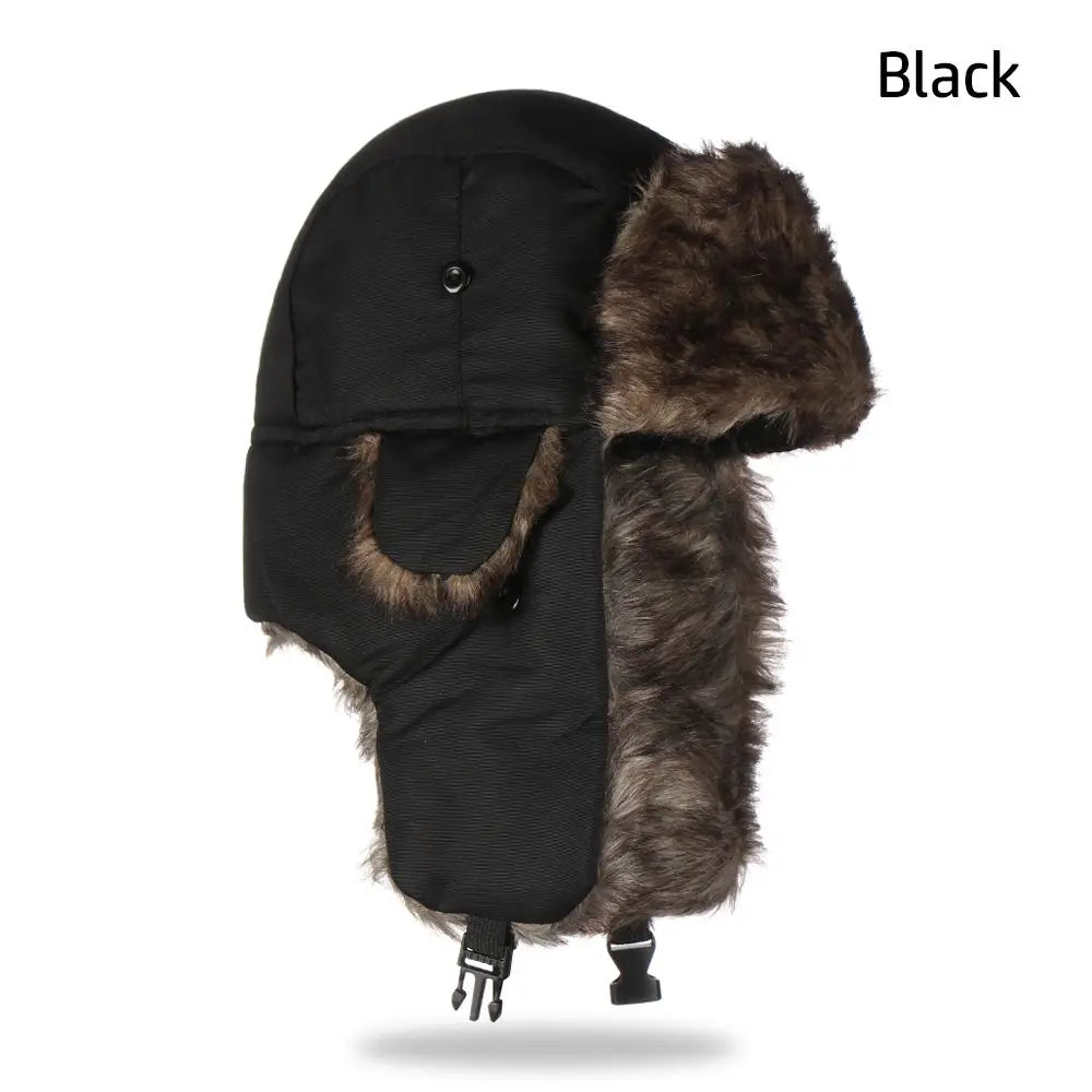 Warm Trapper Earflap Winter Cap Russian Ushanka Ski Hat Winter Hats