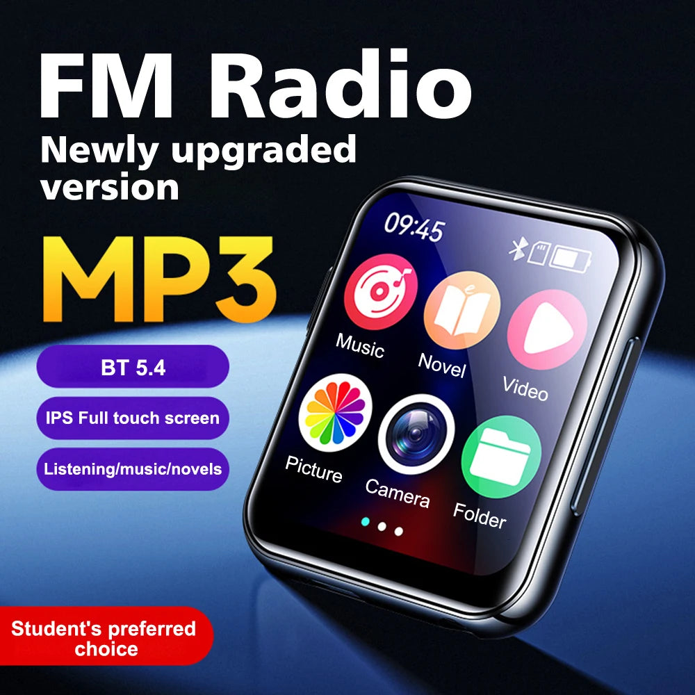 MP3 Music Player with Bluetooth High Resolution Walkman MP4 Full Touch Screen Built-in Speaker Video Playe FM/E-book плееры