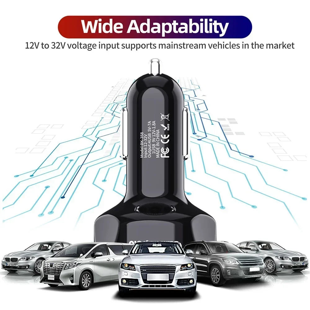 High Quality 3.1A Dual USB Car Charger 2 Port LCD Display Voltmeter 12-24V Cigarette Lighter Socket Car Charger Adapter