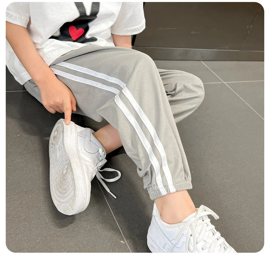 1/3 Pieces Children's summer solid color basic sports pants boys casual Joker elastic waist girl sweet and lovely mosquito pants