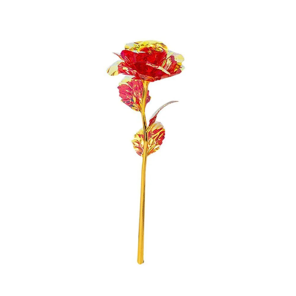 Led Valentine's Day Mother's Day Gift 24K Foil Plated Roses Artifical Flowers Wedding Decor Lover Lighting Roses Creative Gift
