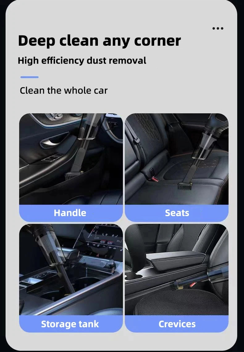 Auto multifunctionele stofzuiger Handheld krachtige zuigkracht Oplaadbare auto en thuis Kleine draadloze stofzuiger voor tweeërl