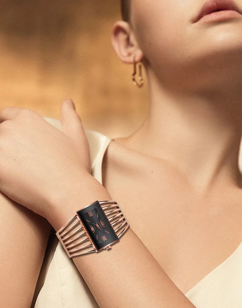 Womens Watch Luxury Fashion Rose Gold Bangle Bracelet Watch Women Dress Clock Female Lady Saati Girls Wristwatch Relojes