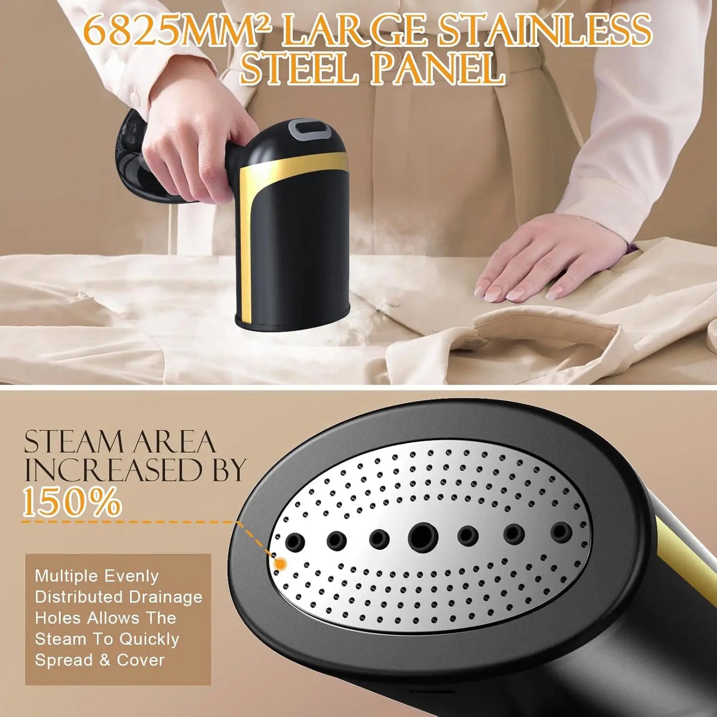 220V Handheld Garment Steamer 1500W Electric Household Fabric Steam Iron 350ml Portable Vertical Fast-Heat for Clothes Ironing