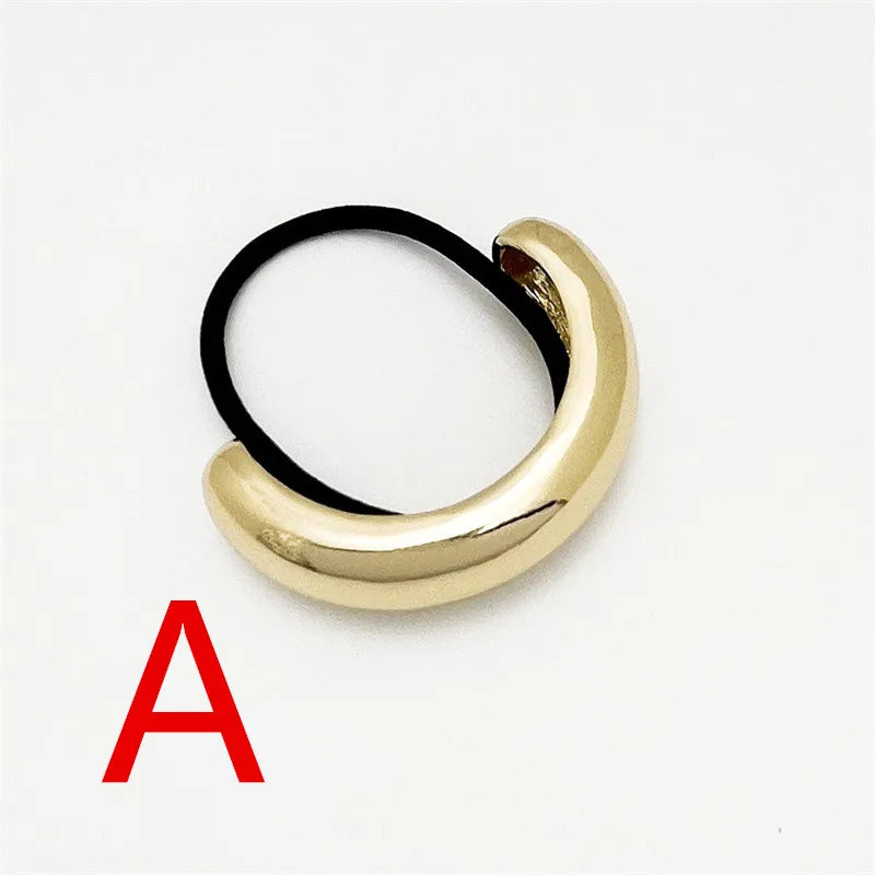 XIALUOKE Vintage Multilayer Metal Geometry Hair Bands Rope For Women Headband Elastic Ponytail HairPins Hairwear Hair Jewelry