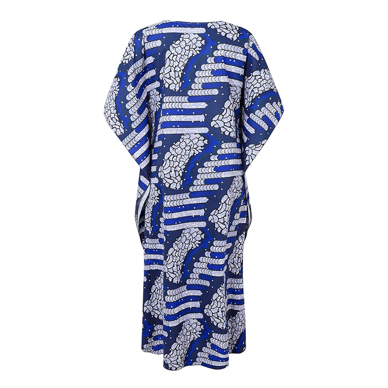 Plus Size 5XL VONDA Women Maxi Dress Bohemian Printed Long Vestidos Summer Half Bat Sleeve Casual Loose Robe Vintage Sundress