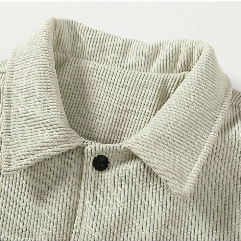 Plus Size 8XL Men Autumn Jacket Cotton Padded Corduroy Coat Male Big Large Loose Fit Business Korean Elegant Work Casual Outwear