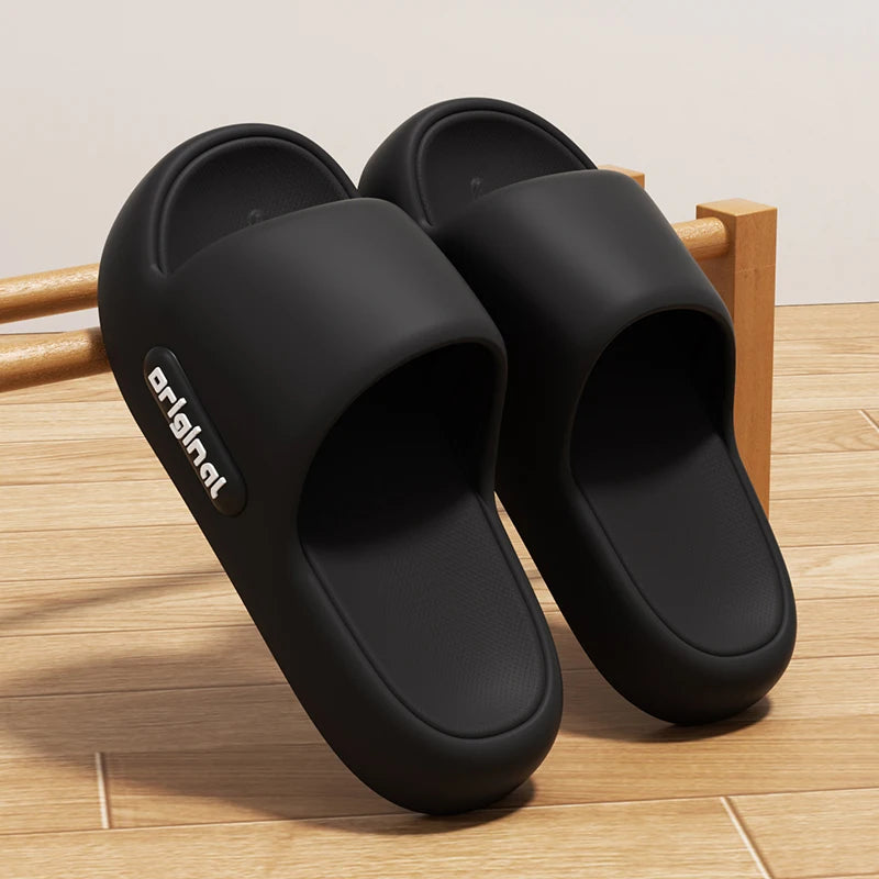 Thick Platform EVA Slippers for Women 2025 Spring Summer Non Slip Beach Flip Flops Woman Comfort Soft Sole Indoor Cloud Slippers