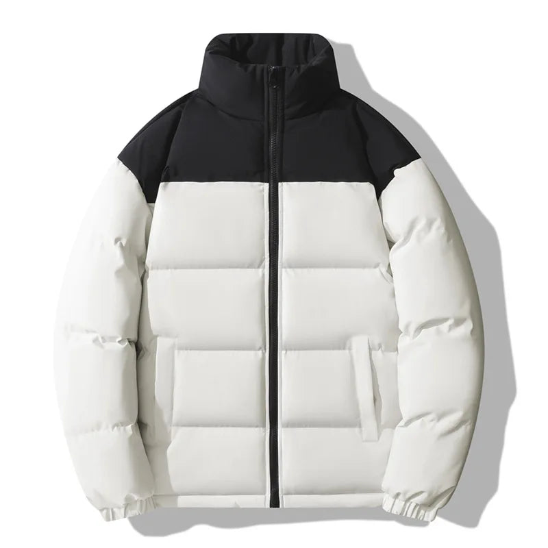 High End Clothing Men Padding Winter Brand Patchwork Designer Cotton Padded Oversized Jackets Male Windproof Coat Parka Overcoat
