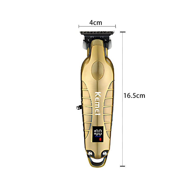 Kemei 2293 Electric Hair Clippers Men Professional Barber Hair Cutting Machine Wireless Carving Clipper Alloy Body Hair Trimmer