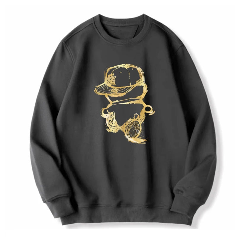 Men's Plus Size Sweatshirts 1XL-7XL Loose Pullover Comfortable Casual Printed Round Neck Tops Male Long Sleeve Shirt 110-185KG