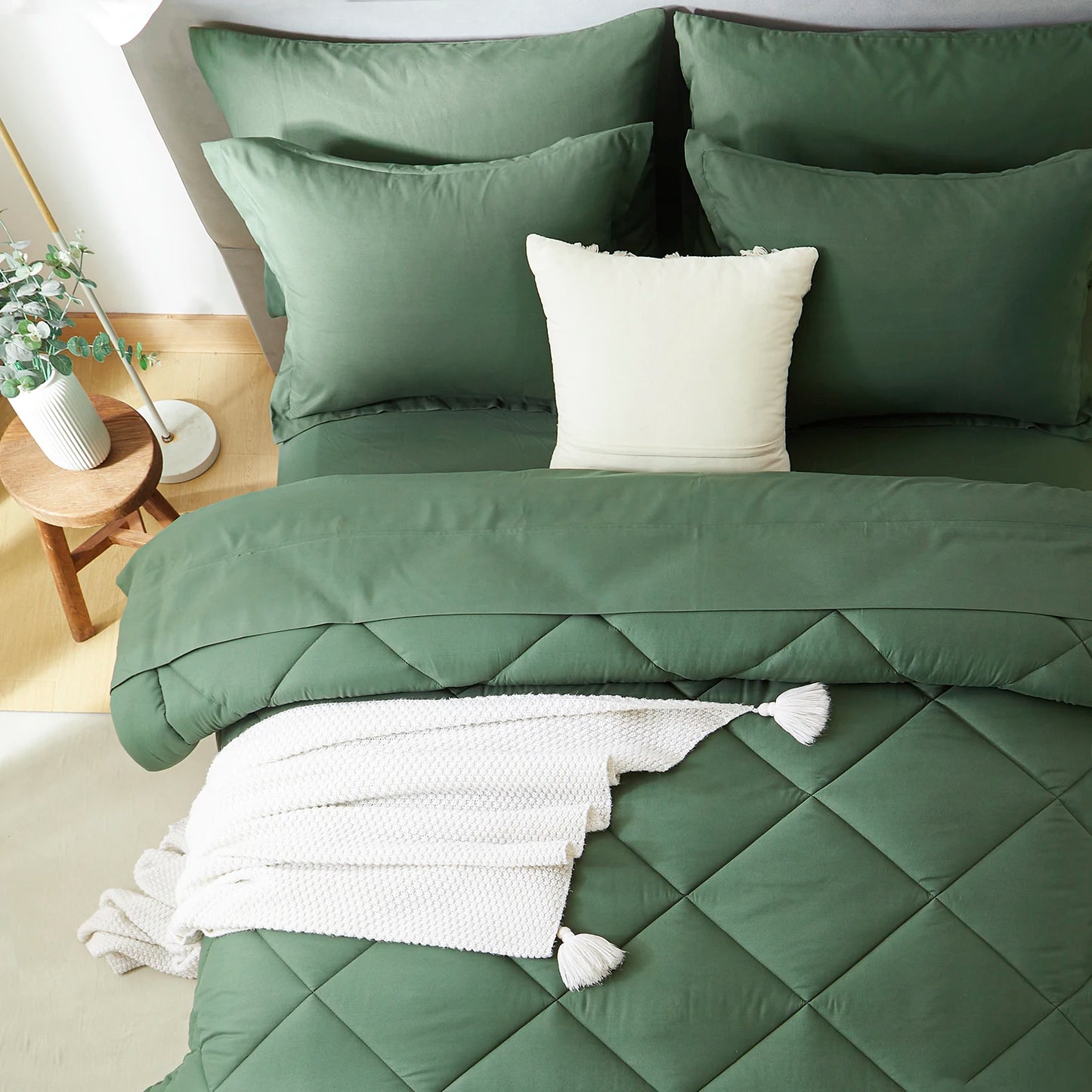 Comforter Set - 5/7 Pieces in a Bag, Bedding Sets with Comforters, Sheets, Pillowcases & PillowShams
