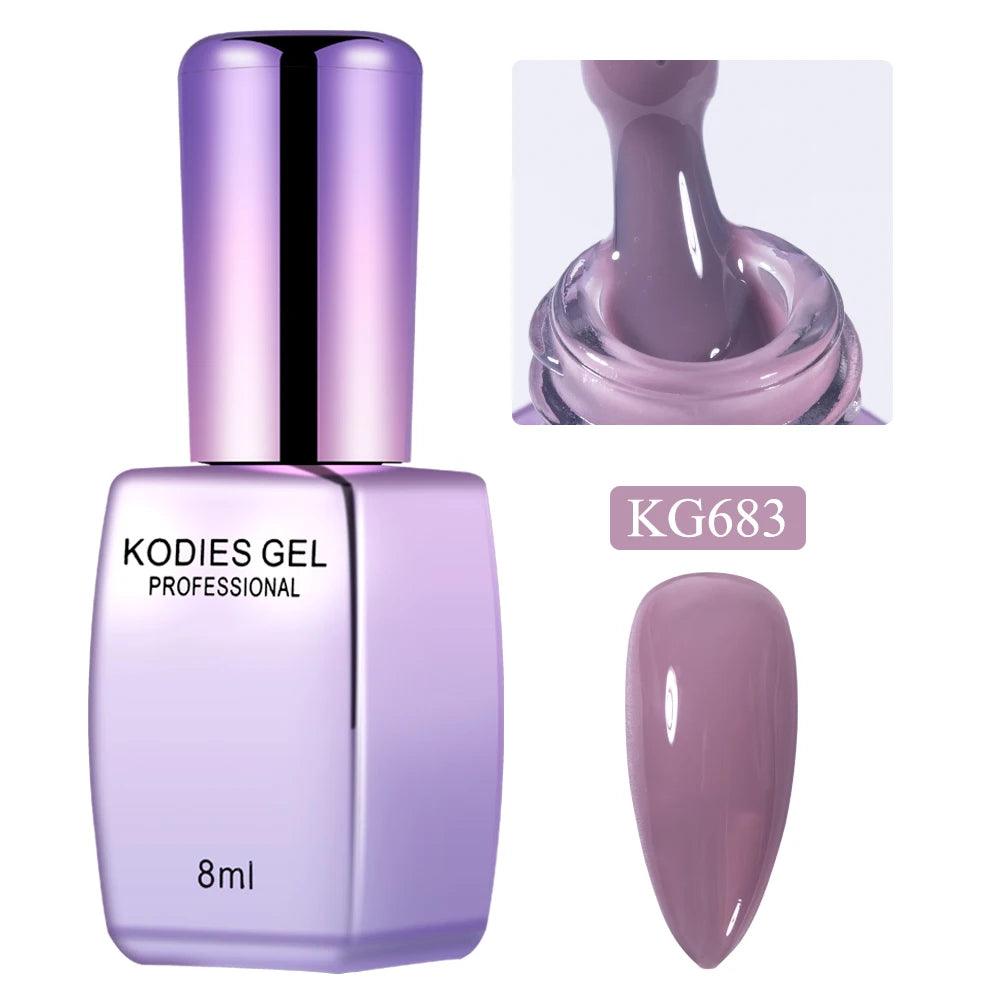 KODIES GEL New Gel Nail Polish 8ML Jelly Autumn Winter UV Semi Permanent Milky White Soft Nail Art Gels Varnish French Manicure