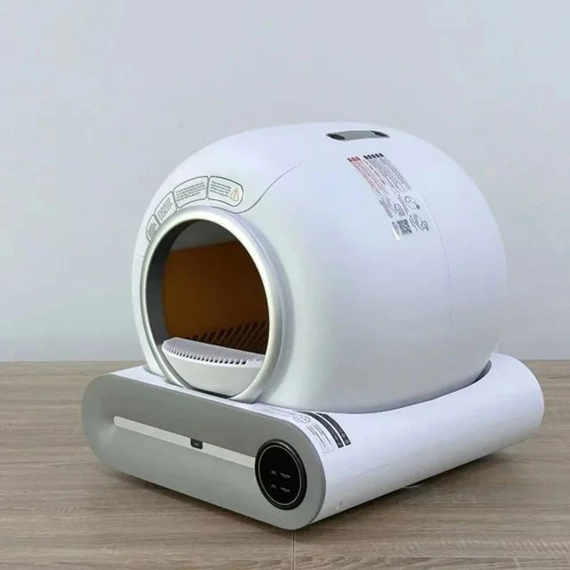 Booteely 65L Automatic Smart Cat Litter Box Self Cleaning Fully Enclosed Cat Litter Box Pet Toilet Litter Tray English versions