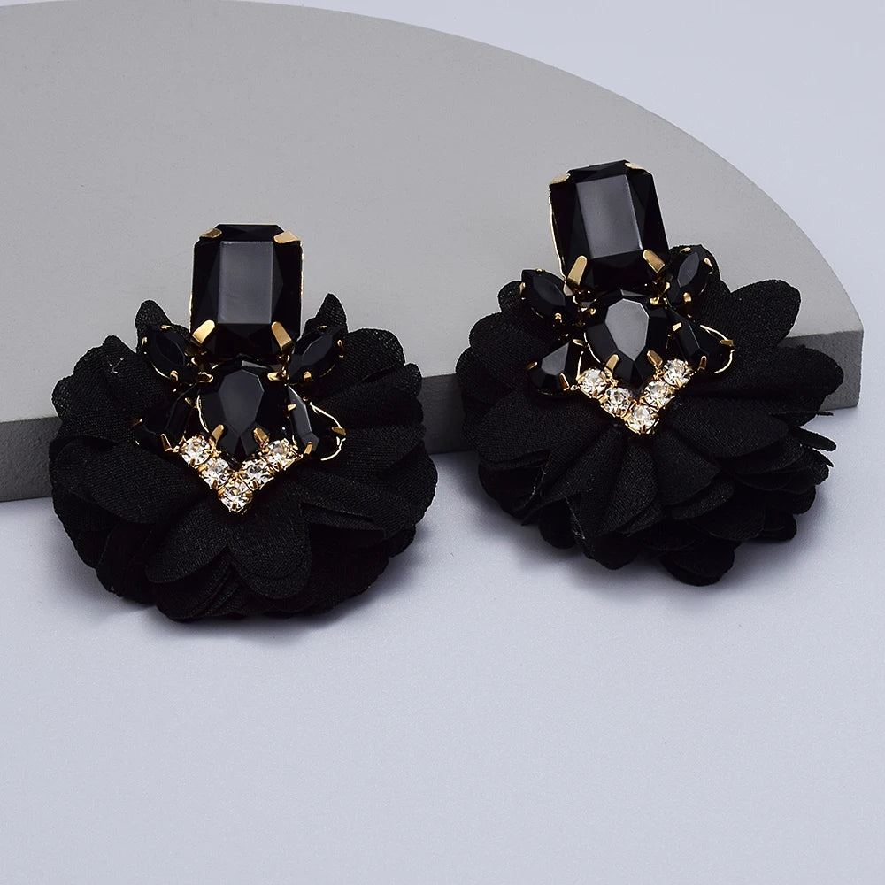 Vintage Handmade Earrings Bohemian Cute Flower Luxury Beads Drop Earrings Wedding Jewelry Accessories For Women Girls
