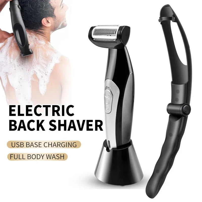 Back Shavers for Men Body Groomers Painless Hair Remover for Men Epilator Shaver Back Face Long Handle Portable Shaver Body Care