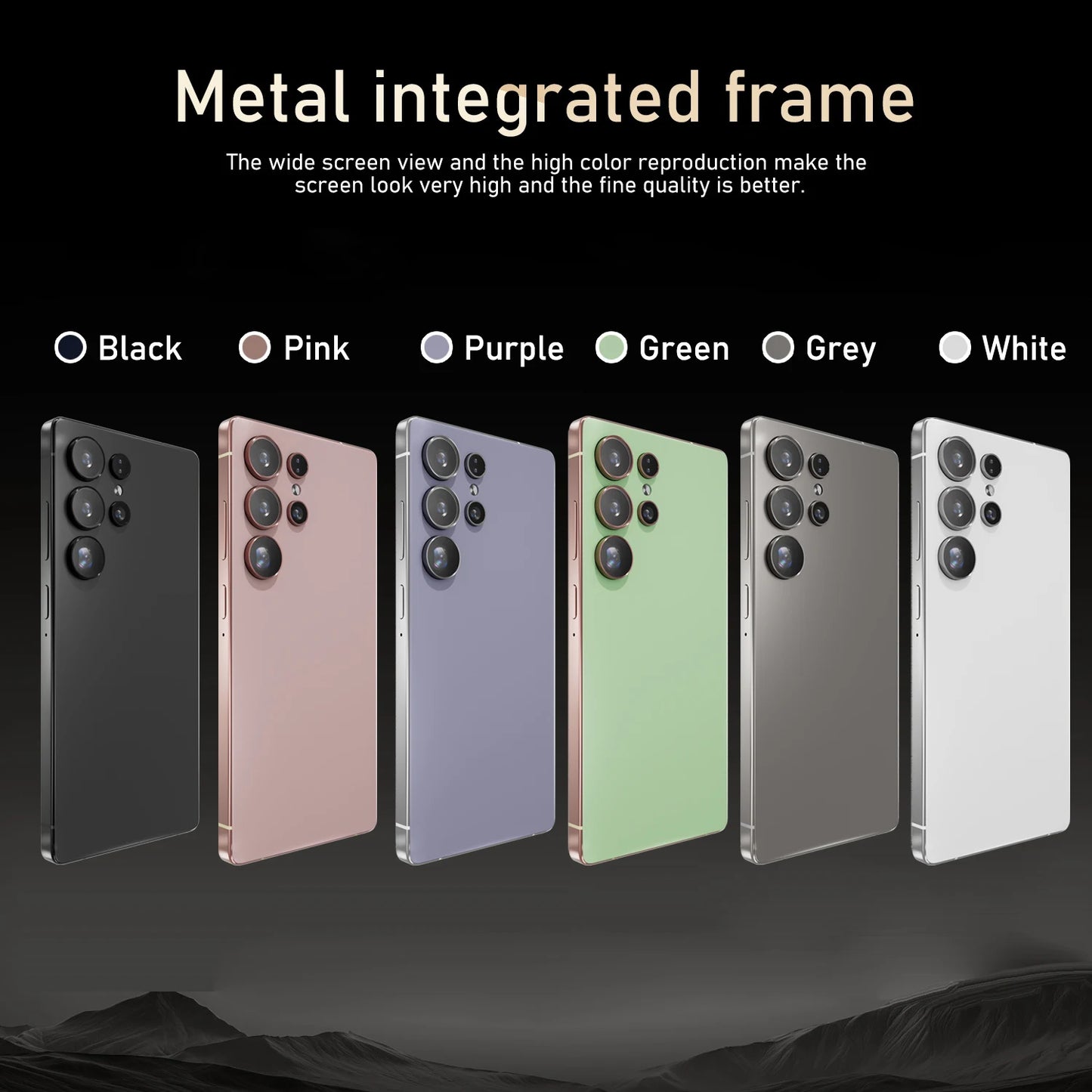 Global Vision S25 Pro Smartphone Android 12 8GB RAM 512GB ROM 6.8 Inch Phone 1920x1080HD 24MP+48MP 4G 5G Network Mobile Phones