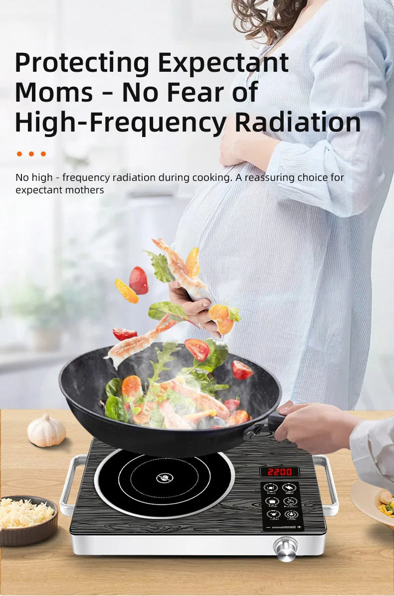 2200W Electric Ceramic Stove Cooktop Tea Maker Electric Hot Plate Heater Stove Heating Furnace Tea Stove Home Water Boiler 220V