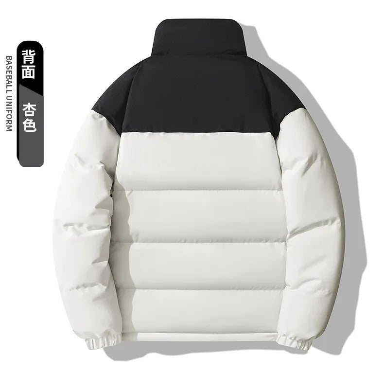 High End Clothing Men Padding Winter Brand Patchwork Designer Cotton Padded Oversized Jackets Male Windproof Coat Parka Overcoat